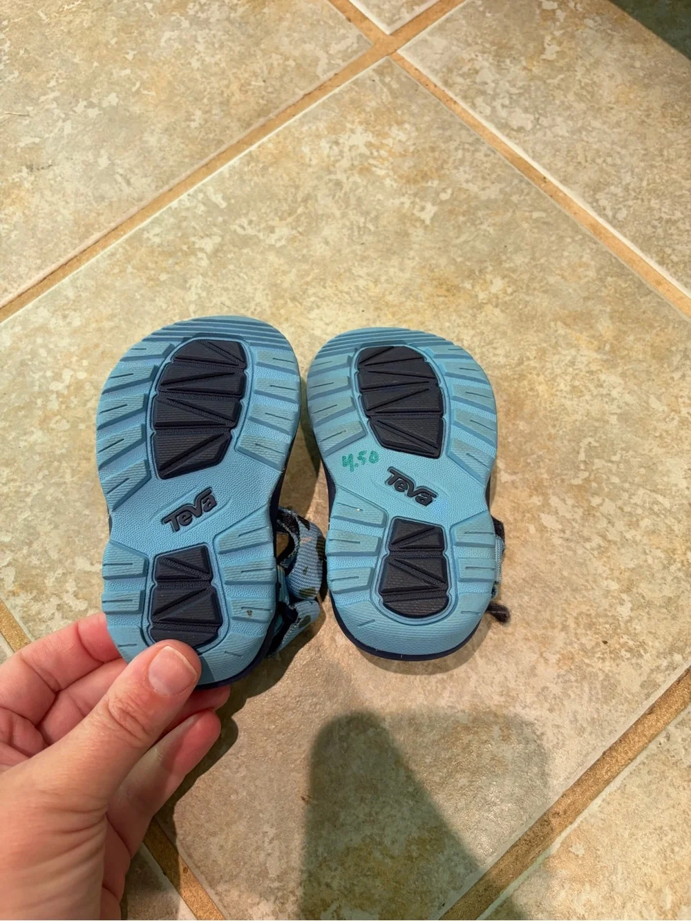 Teva Kids Light Blue Patterned Strap Sandals